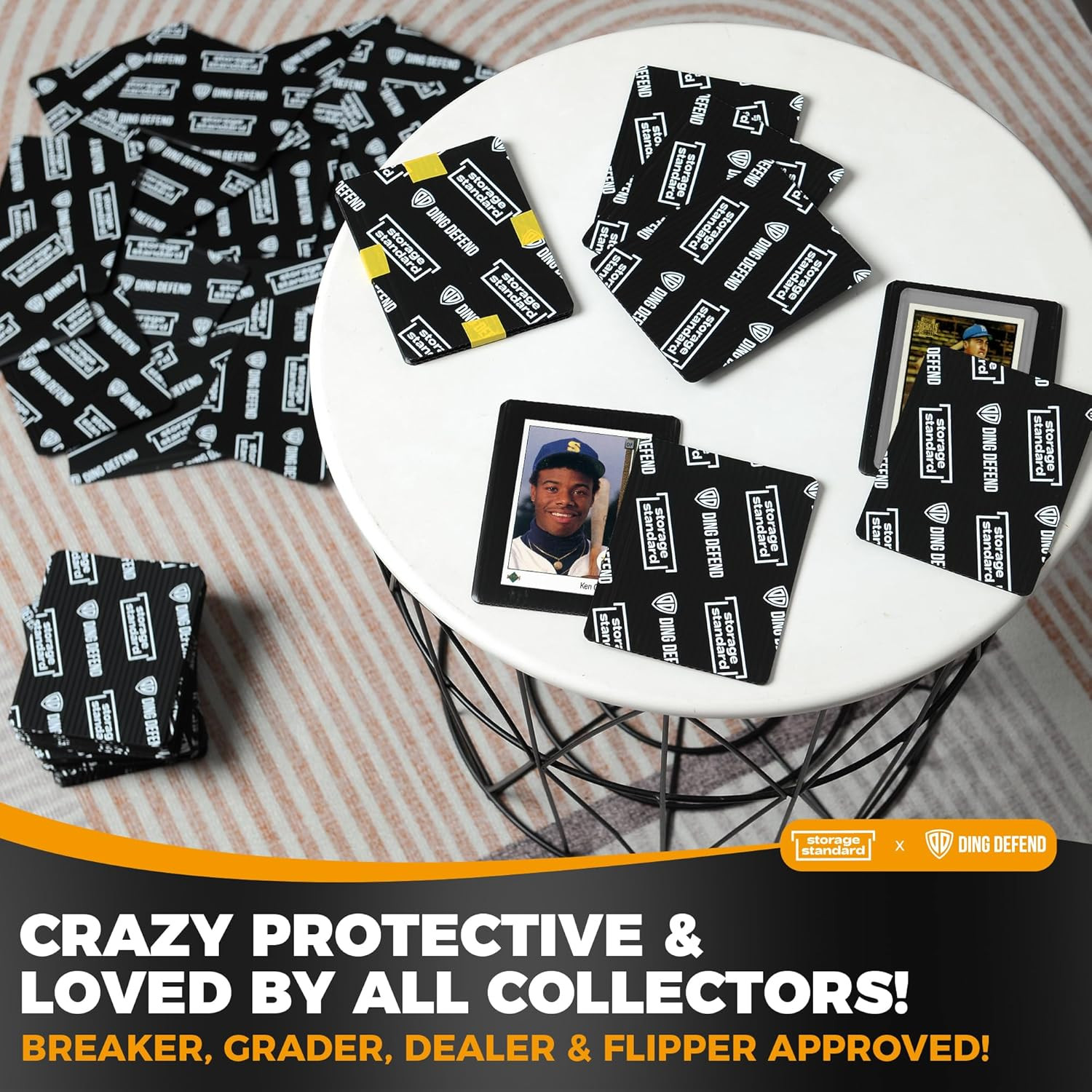 Ding Defend 110-Pack Trading Card Protector Shipping – 3.5 X 4.5 Inch Black