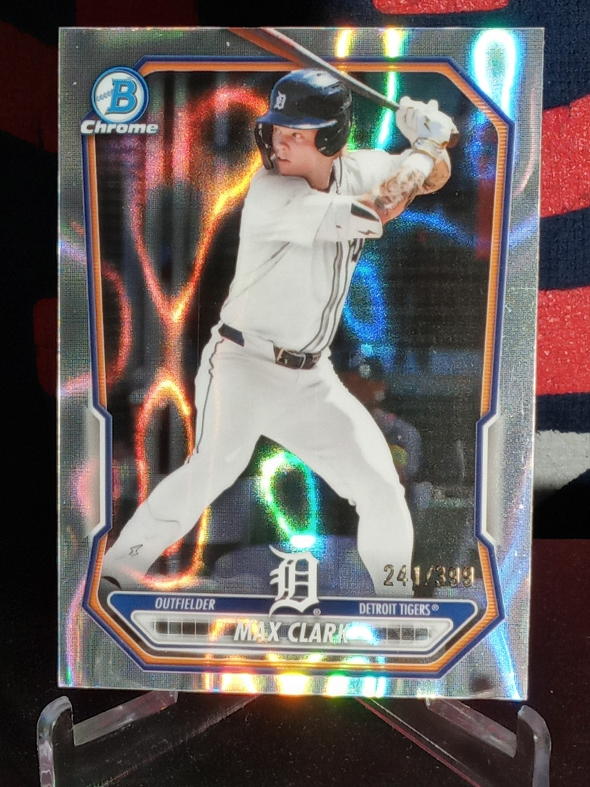 2026 Bowman Chrome Max Clark #BCP-2 Lava Refractor 241/399 Detroit Tigers