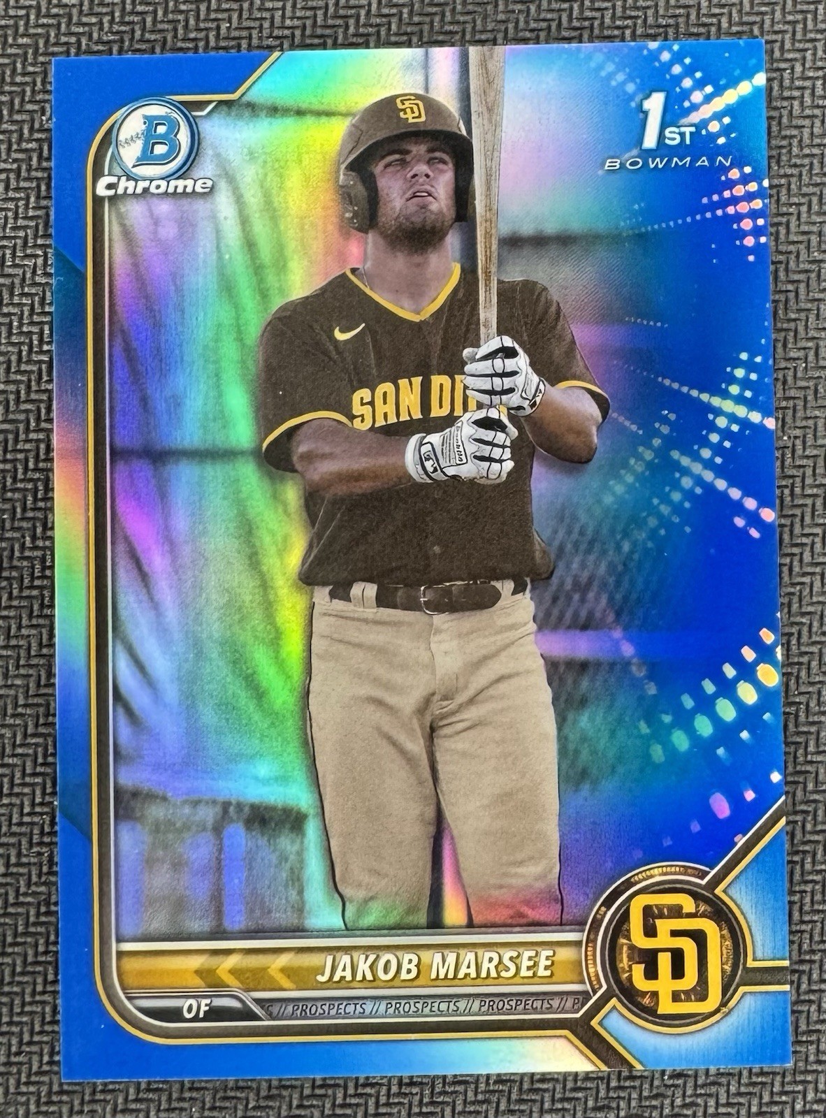 2022 Bowman Chrome Jakob Marsee 1st Blue Refractor (/150) #BDC-73 Miami Marlins
