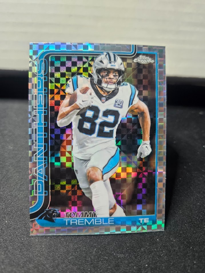 2025 Topps Chrome Football Xfractor Tommy Tremble #44 Panthers