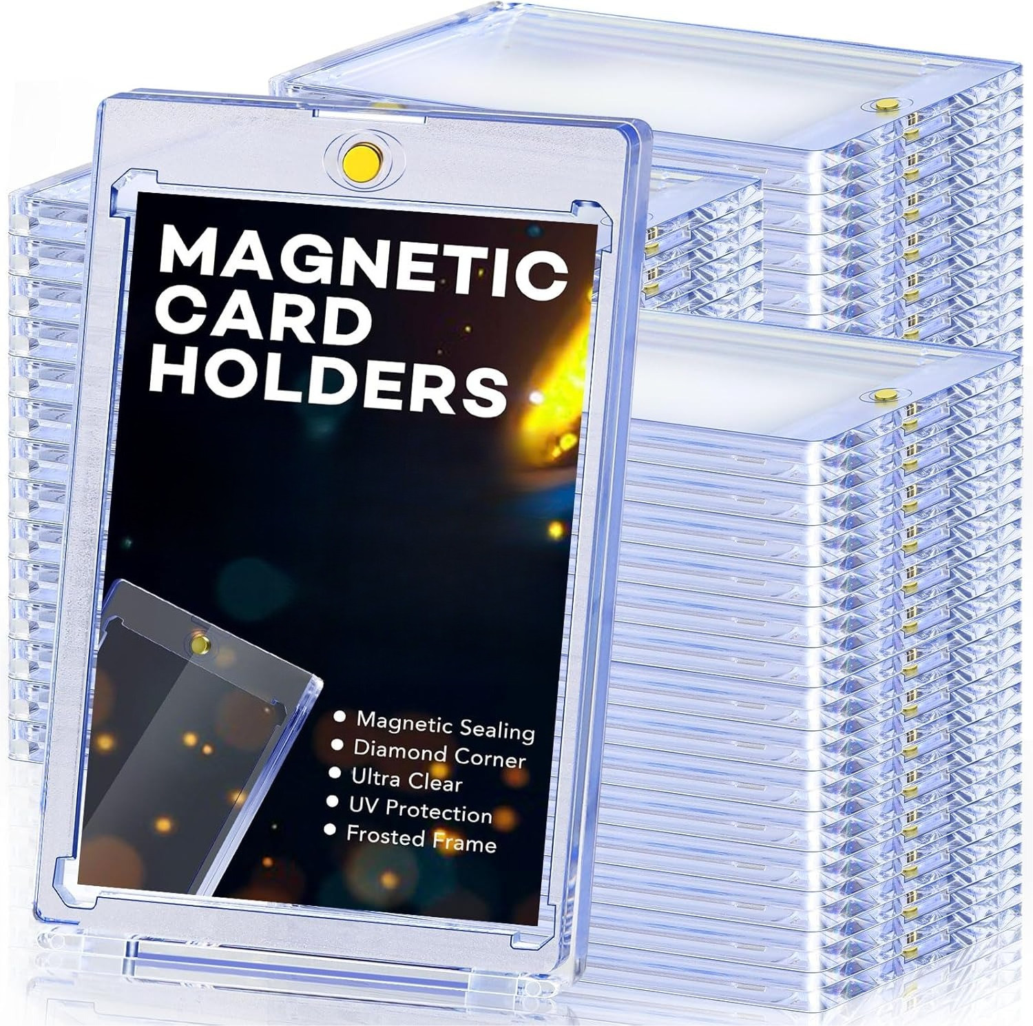 25/50/100/204/408 Pack Ultra-Thin Magnetic One Touch Card Holder For 35PT Cards