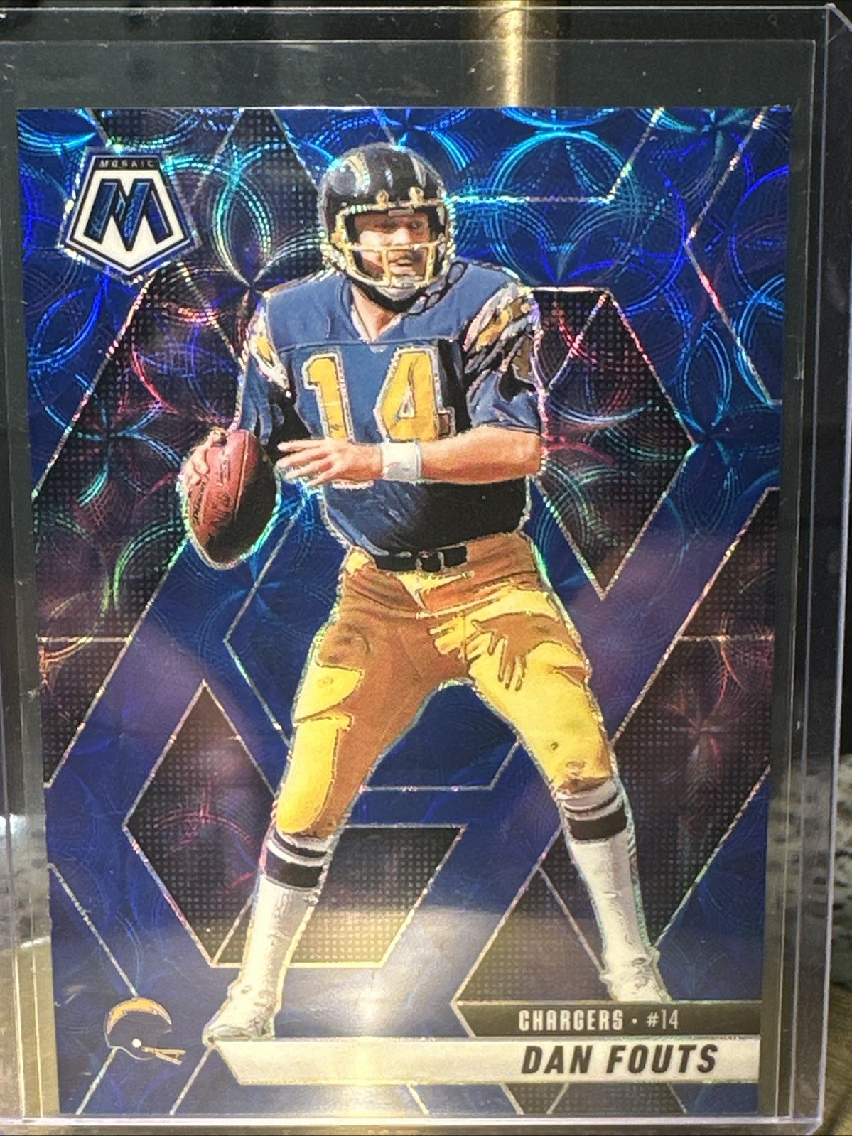 2025 Panini Mosaic Dan Fouts #93 Blue Scope Prizm parallel.