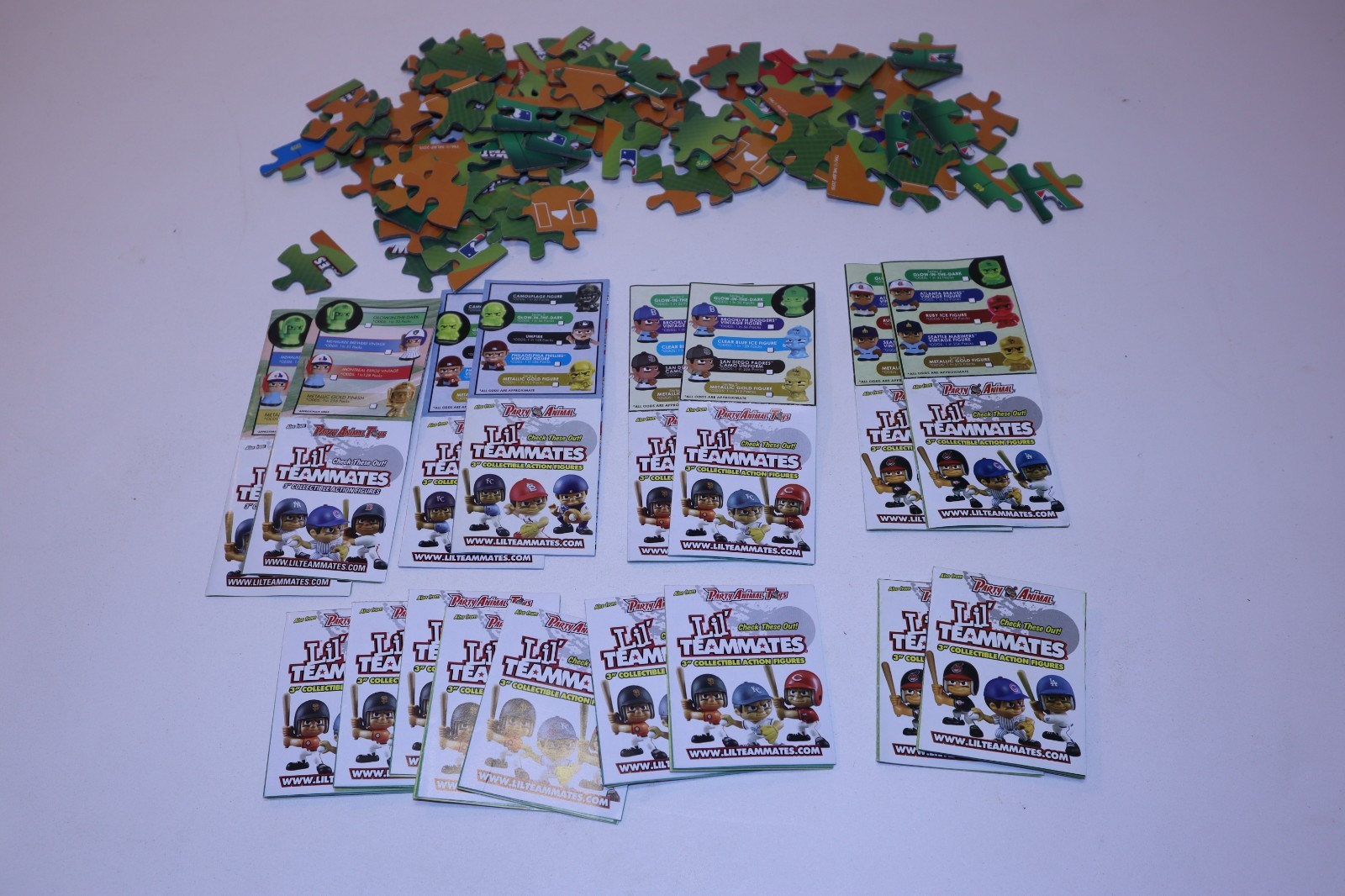 Lot of MLB TeenyMates PVC 1″ Figures Series 1-4 with 9 Rares Checklists Puzzles
