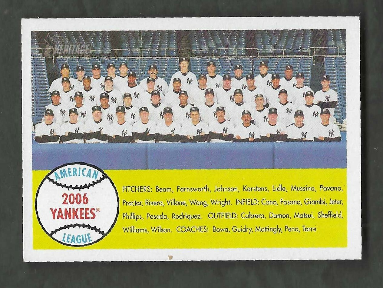 NEW YORK YANKEES 2007 TOPPS HERITAGE TEAM CARD #246 NRMT