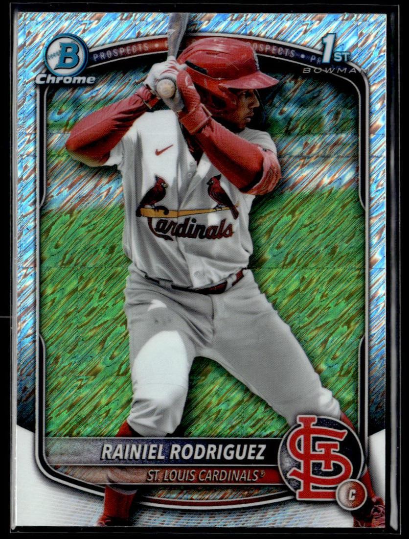 2025 Bowman Chrome #BCP-200 Rainiel Rodriguez 1st Prospect Shimmer Refractor RC