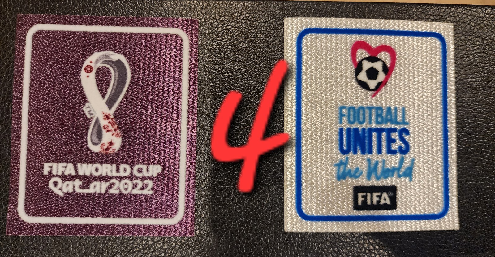 WORLD CUP QATAR 2022 PATCH SET VELVET MATERIAL BADGE ANY TEAM ANY PLAYER