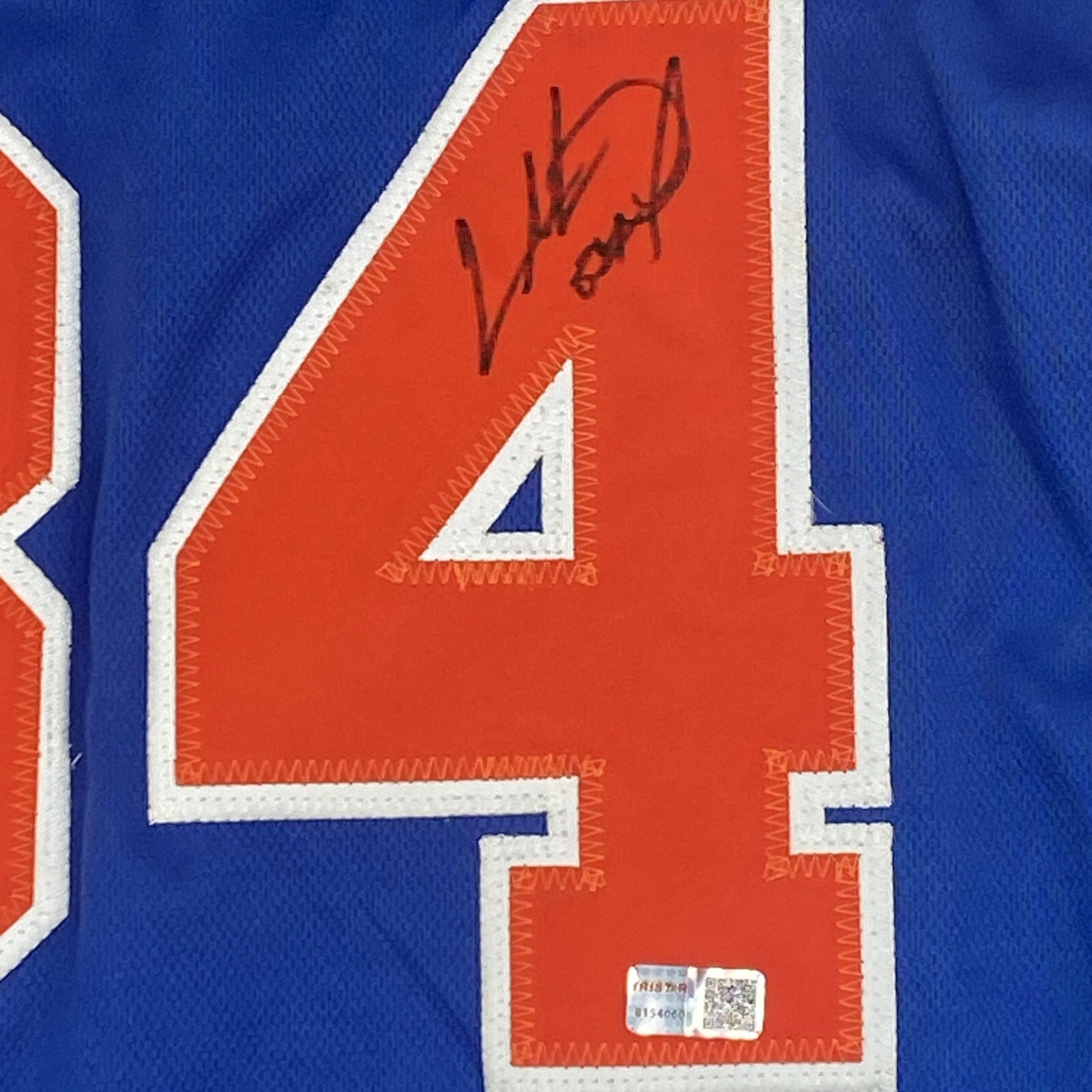 Charles Oakley Signed Auto Autographed New York Blue Custom Jersey Tri Star