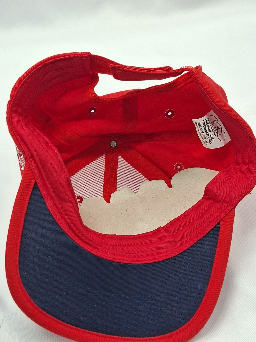 NASCAR Valvoline Eagle One #6 Mark Martin Strapback Hat, Red Vtg, Hong Kong,