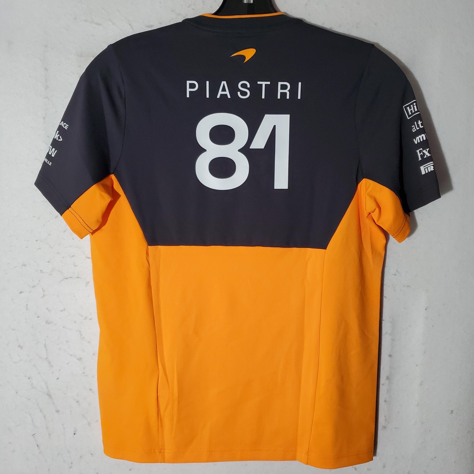 McLaren Formula 1 Team Shirt Youths Large Orange Gray F1 Racing Oscar Piastri 81