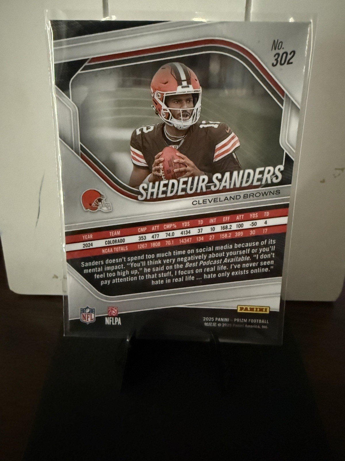 2025 Panini Prizm – Rookies Shedeur Sanders #302 Silver Prizm (RC)