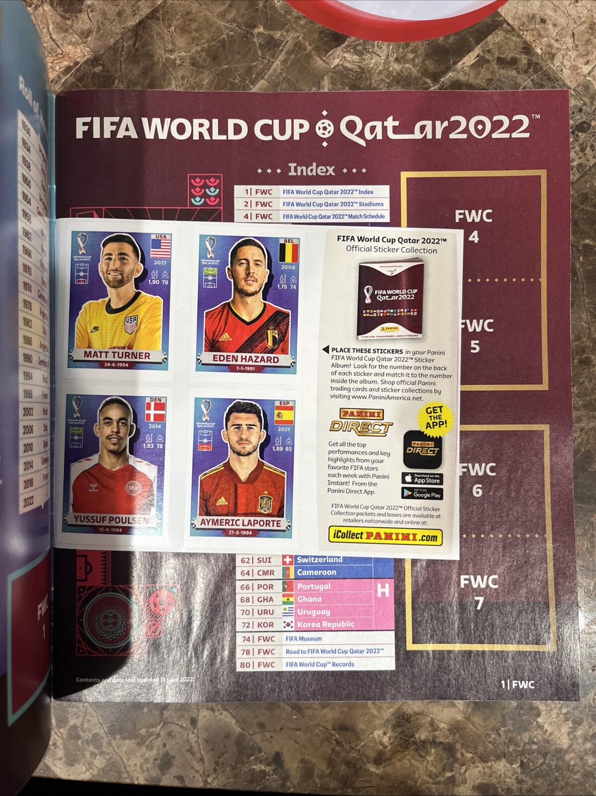 FIFA World Cup 2022 Qatar Sticker Album Soccer Book Panini & (10) Stickers NEW