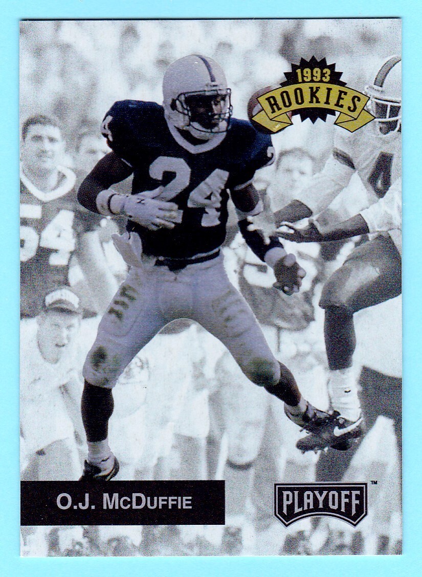 1993 Playoff O.J. McDuffie Rookie Card #307 RC Miami Dolphins Penn State