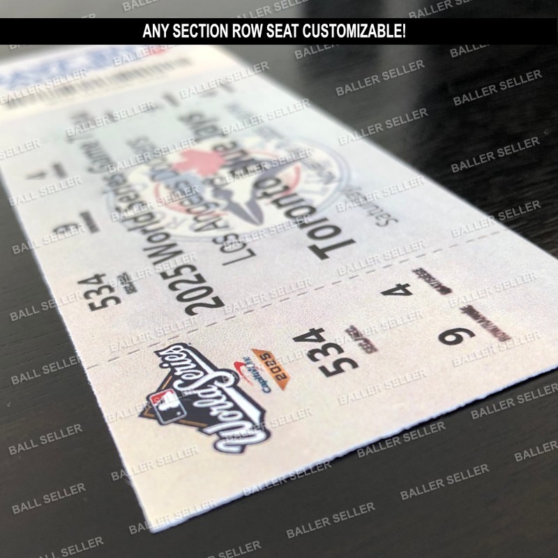 2025 World Series Souvenir Ticket Stub Blue Jays Dodgers MLB WS Customizable!