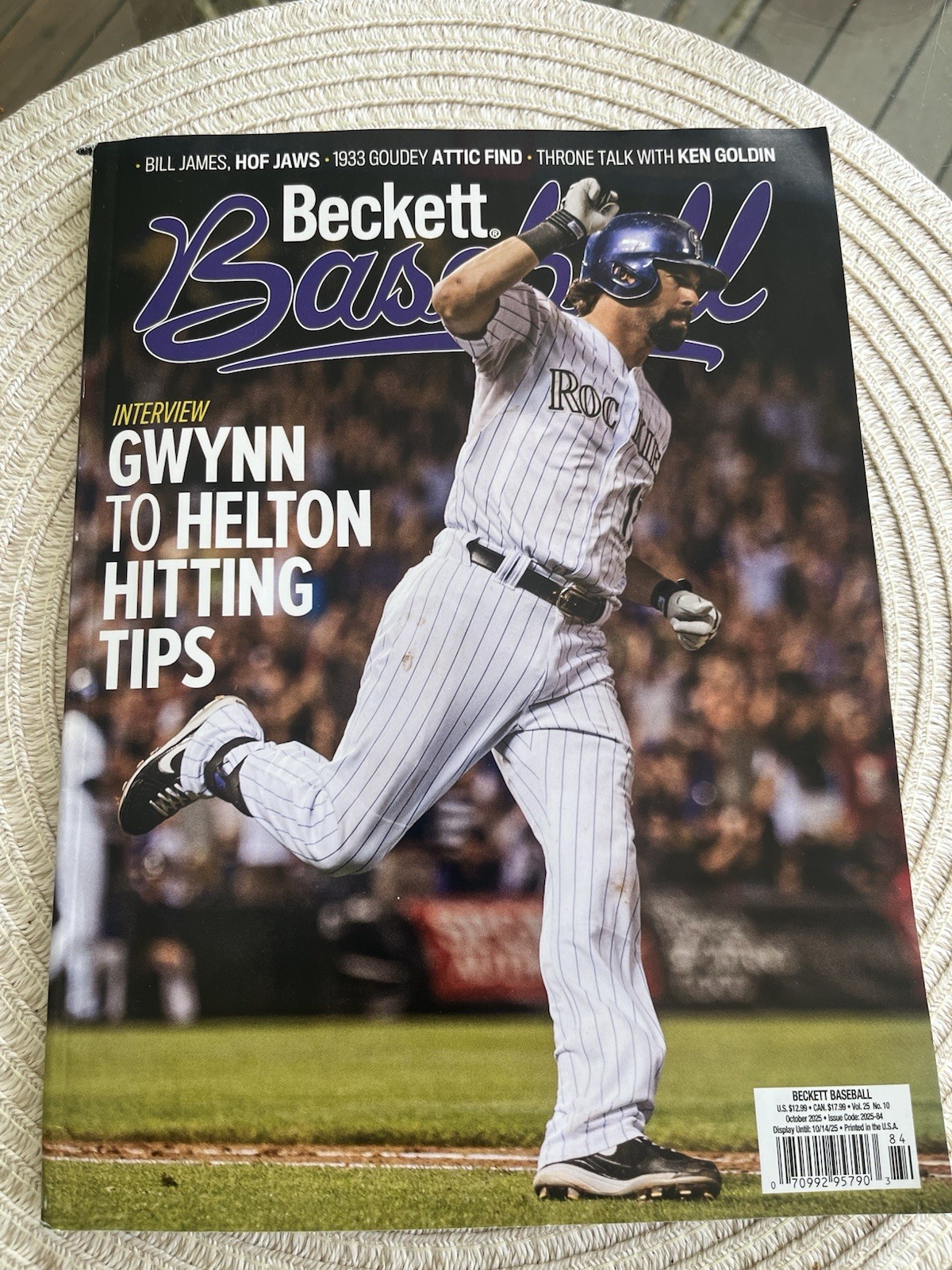 October 2025 Beckett Baseball Card Price Guide Magazine Todd Helton Rockies