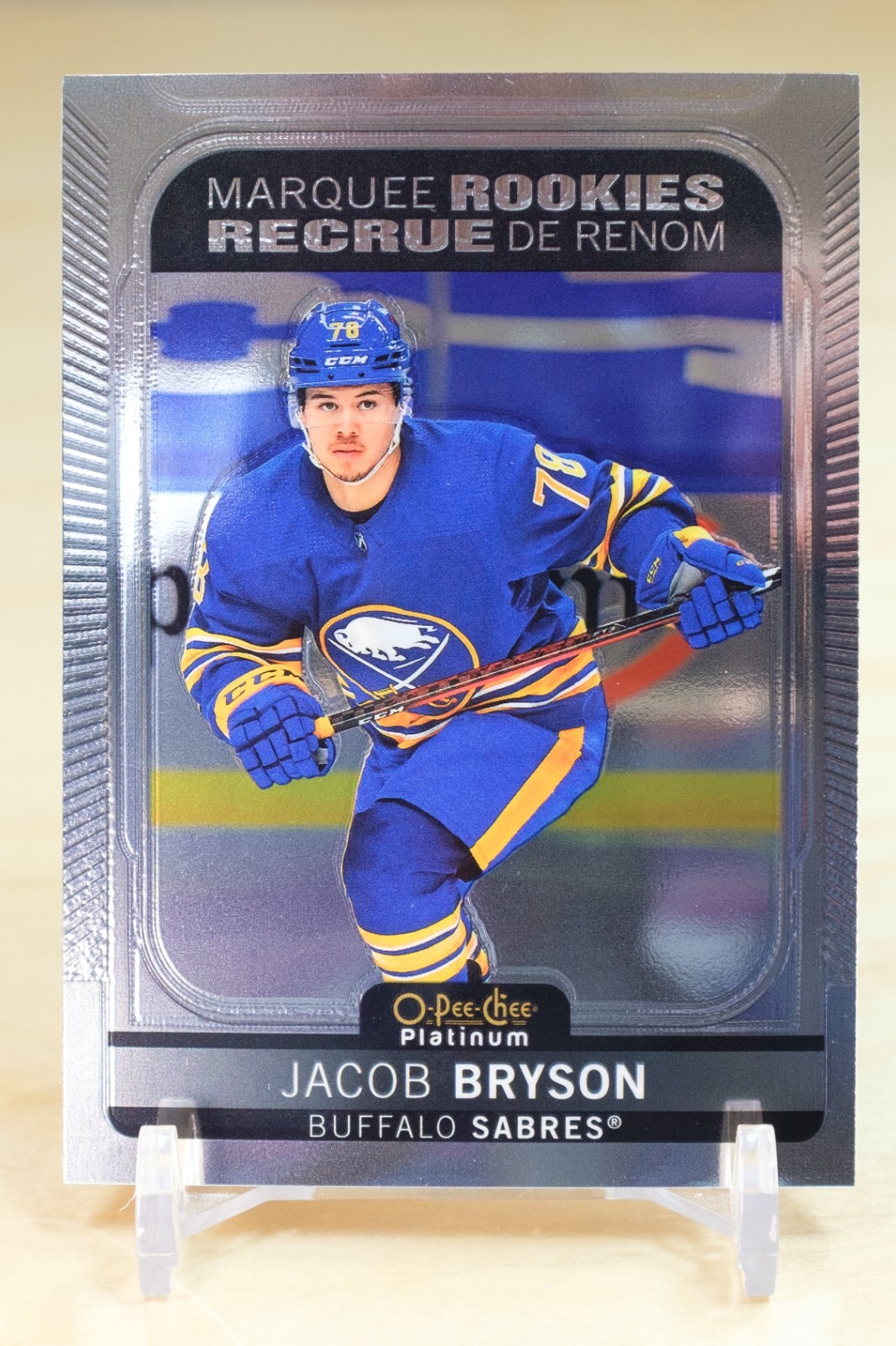 2021-22 OPC Platinum Marquee Rookies #221 Jacob Bryson – Buffalo Sabres