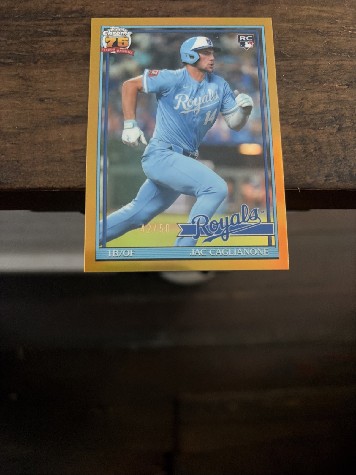 2026 Topps Chrome Jac Caglianone RC #91CB-20 1991 75th Gold Refractor /50 Rookie