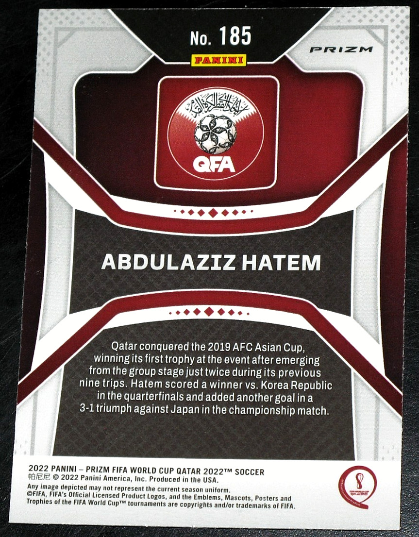 2022 Prizm World Cup Abdulaziz Hatem Elephant Prizm SSP RC #185 Qatar