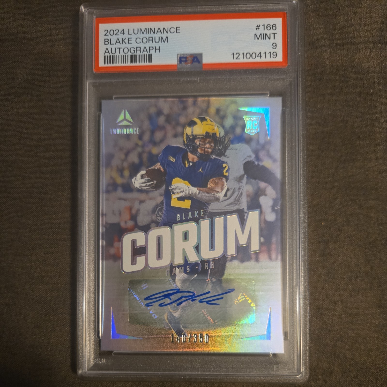 2024 Panini Luminance – Rookies Blake Corum #166 Autographs /350 (AU, RC)
