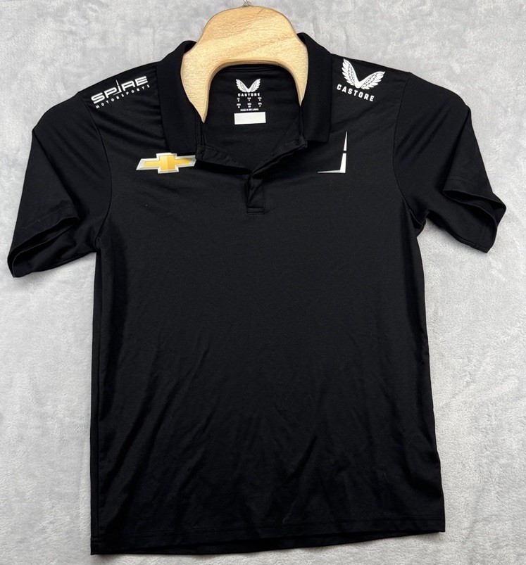Castore NASCAR Spire Motorsports Team Polo Shirt Team Issued Black Men’s Small S