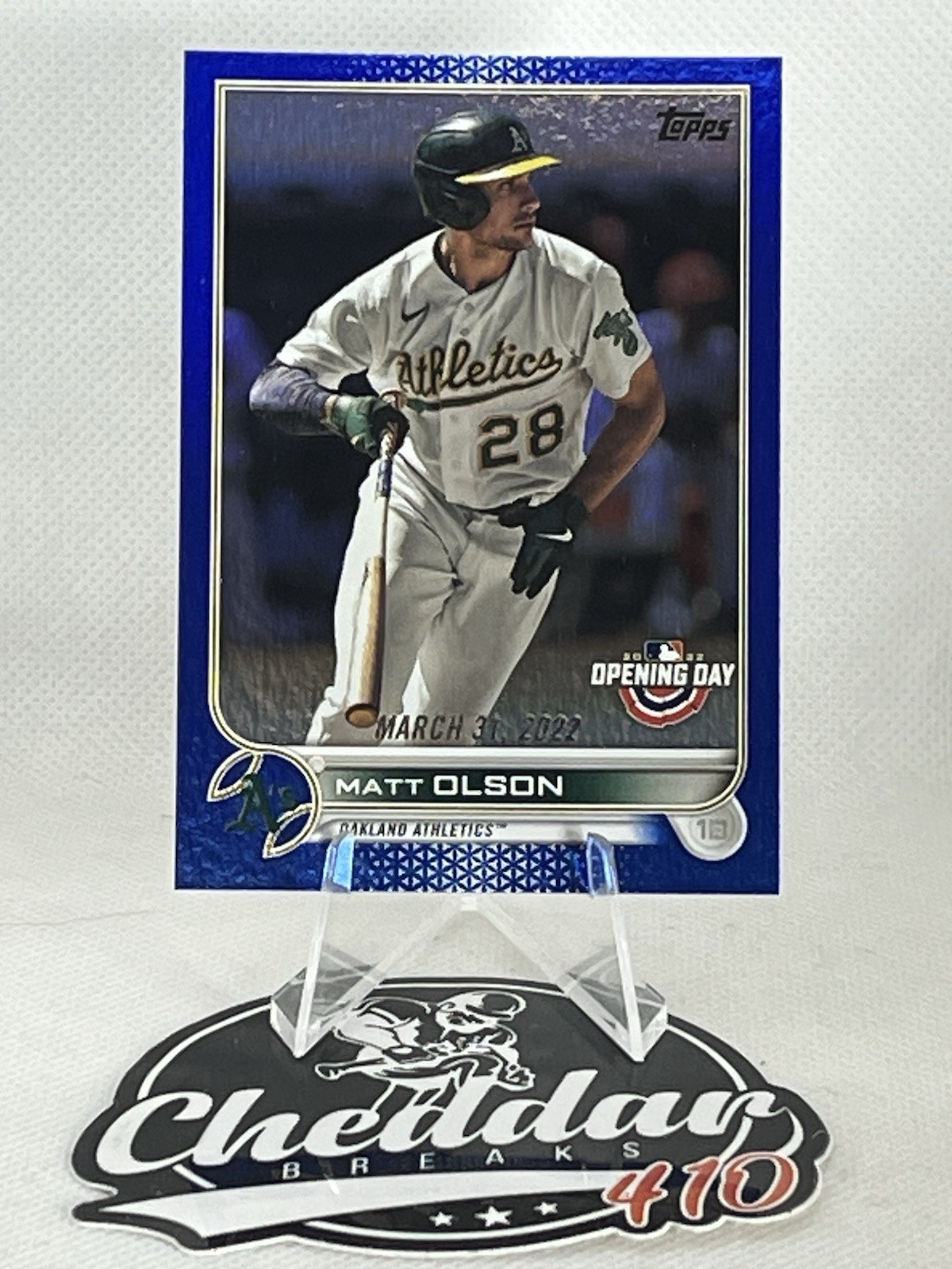 2022 Topps Opening Day Blue Foil #187 Matt Olson