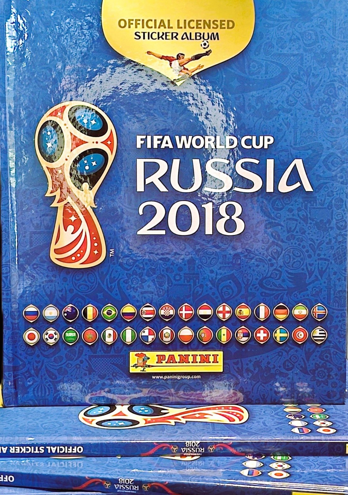 LOT of 1 Russia 2018 + 1 Qatar 2022 Album Hard Cover Panini FIFA World Cup Messi