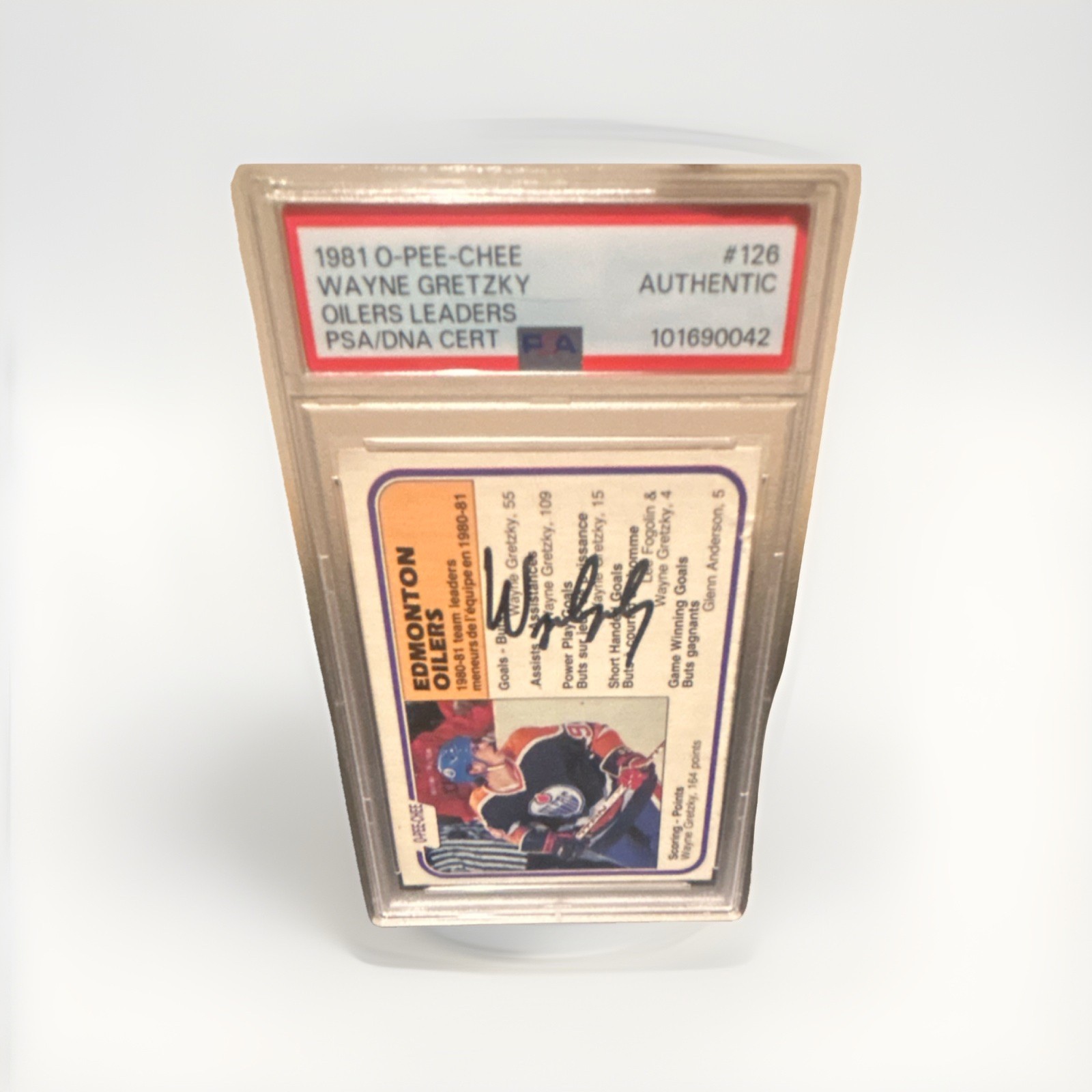 1981 O-Pee-Chee Wayne Gretzky #126 PSA/DNA Certified Authenticated Autograph