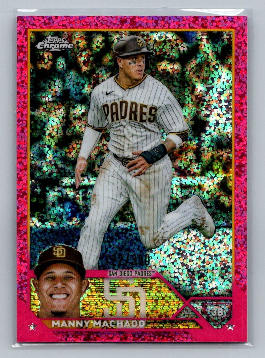2023 Topps Chrome Magenta Speckle Refractor #124 Manny Machado /350 Padres