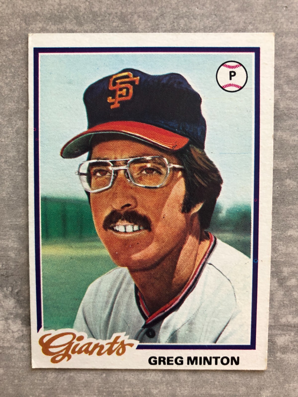 1978 Topps GREG MINTON Oddball Funny Fake Painted Portrait Baseball Card #312