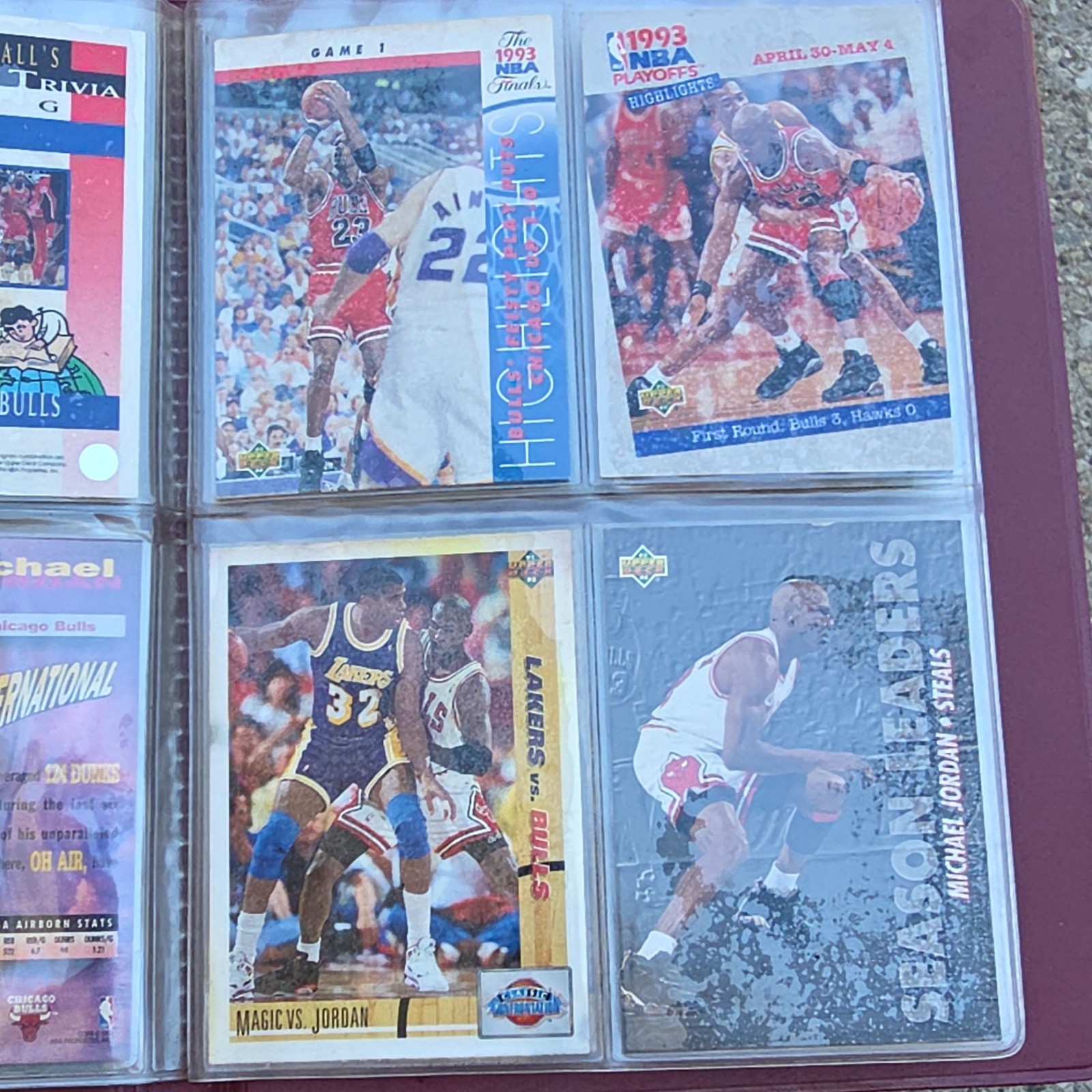 Topps Michael Jordan Auto 20-Card Lot 1993 Bulls w/ Binder Magic Johnson