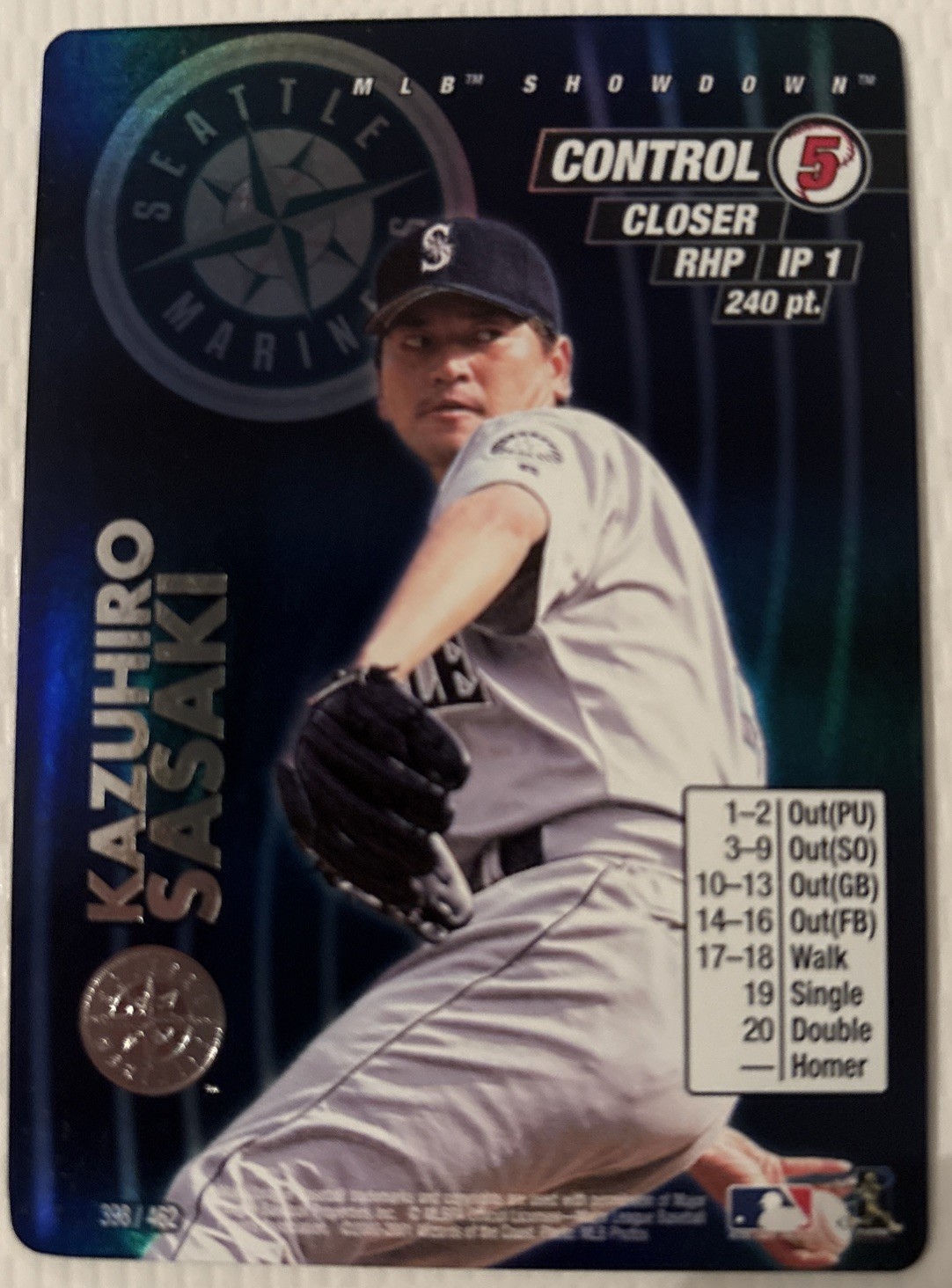 2001 MLB Showdown Unlimited Kazuhiro Sasaki Foil #398 Seattle Mariners