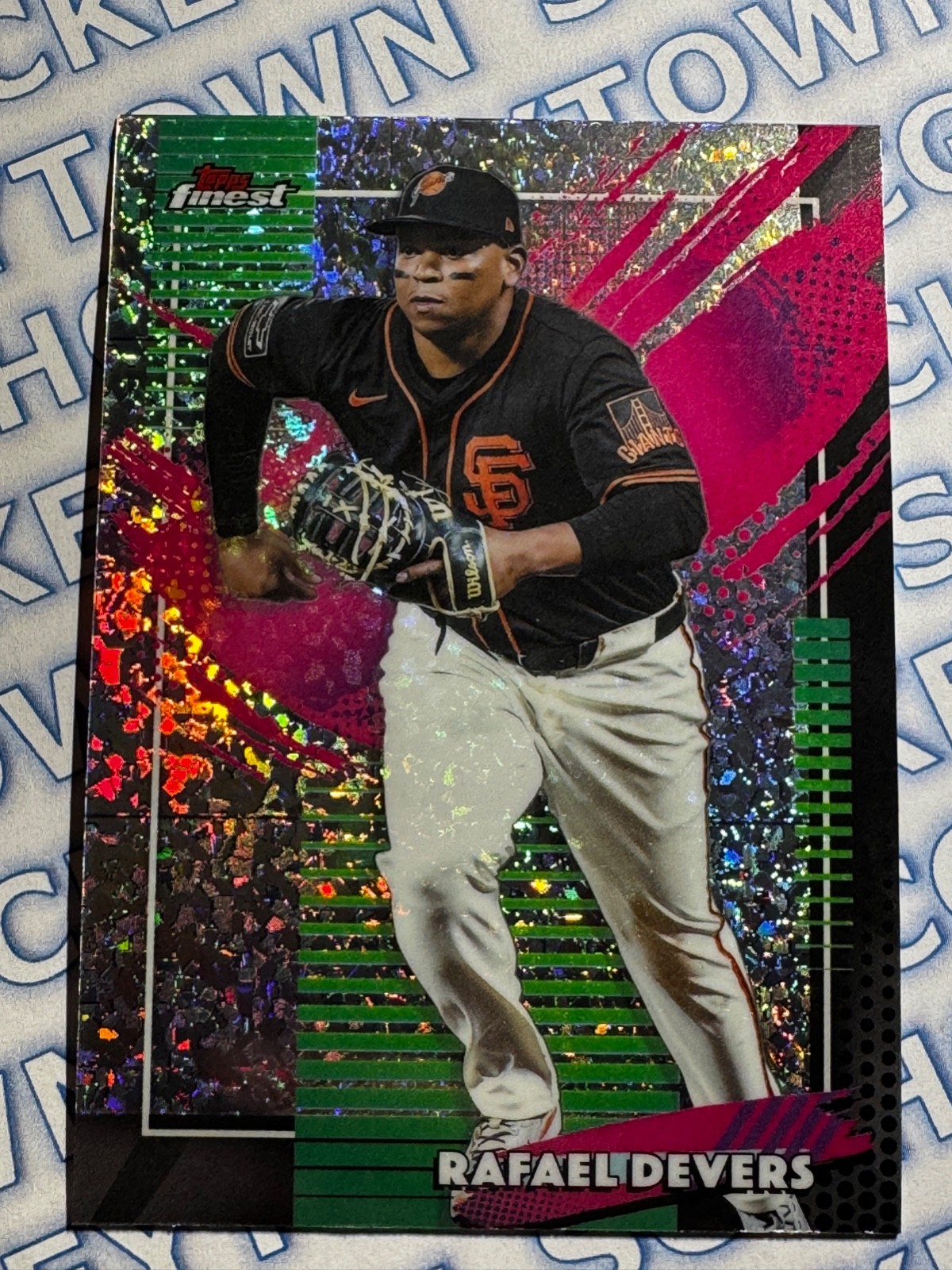 2026 Topps Finest Rare – Rafael Devers Mini Diamond Refractor Parallel SP #221