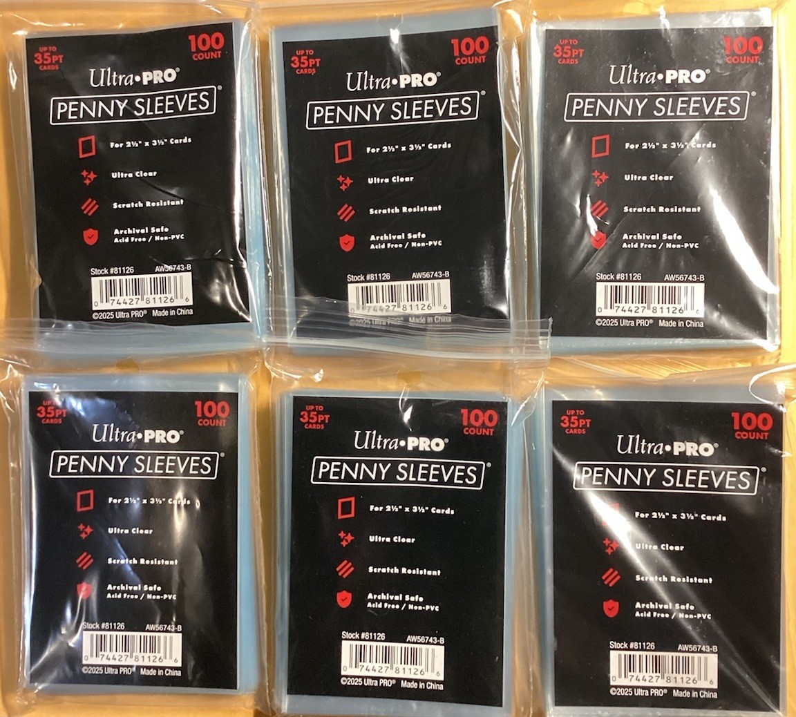 600 Ultra Pro Soft Penny Card Sleeves Standard Cards Free Priority Shipping!