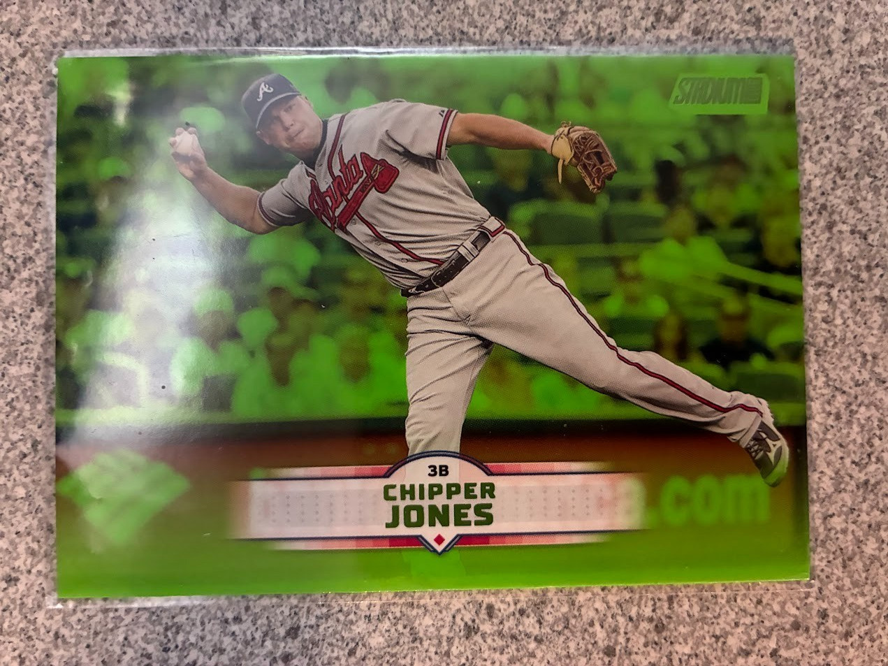 2025 Stadium Club #84 Chipper Jones Lime Green Atlanta Braves
