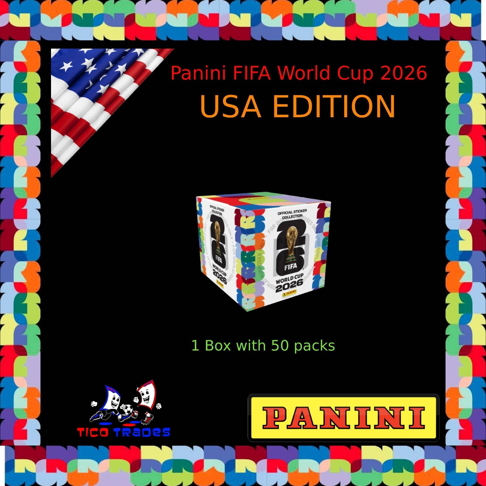 2026 Panini FIFA World Cup Stickers 1 BOX of 50 packs **PRE-SALE**