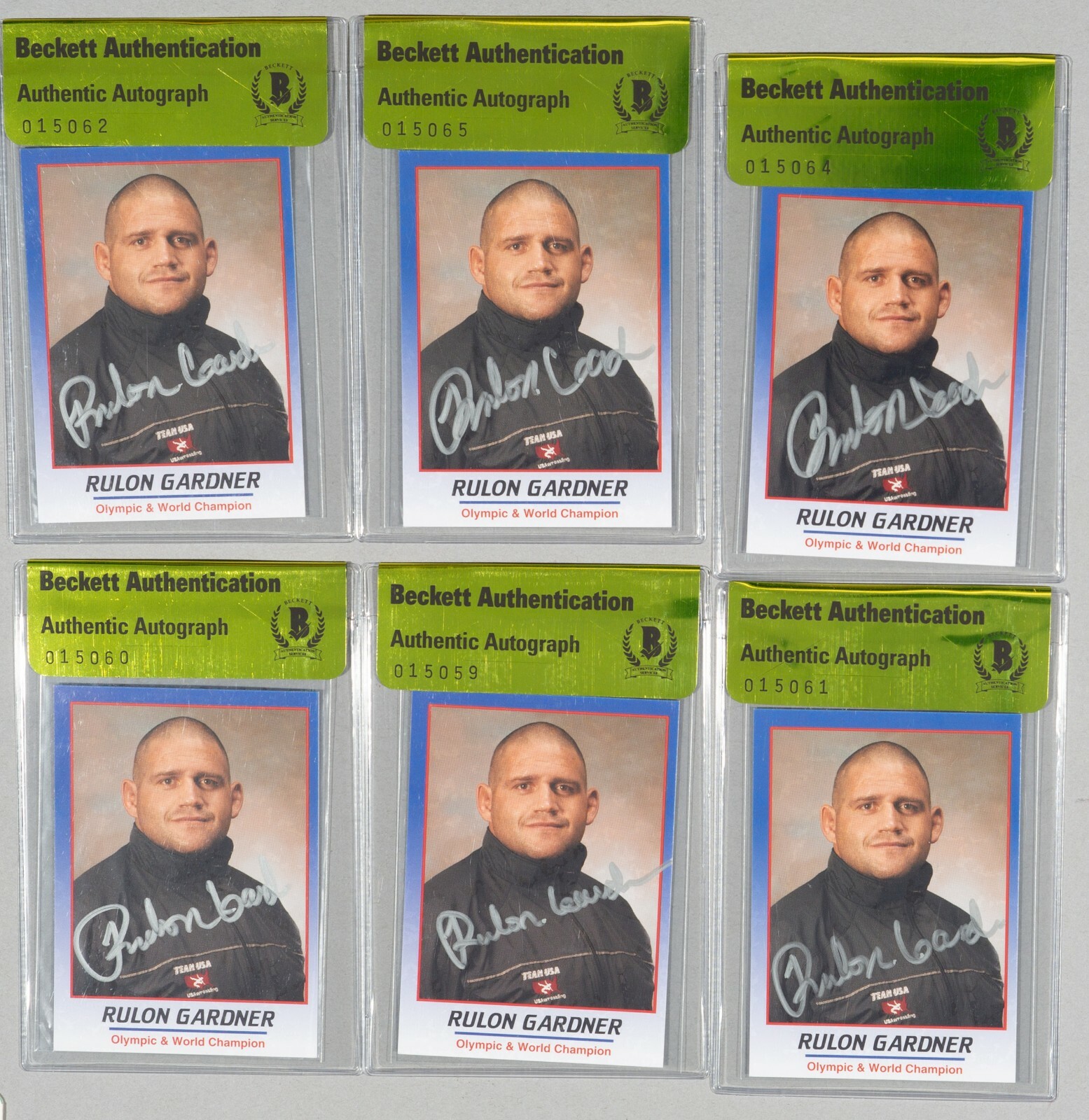 Rulon Gardner Signed 2008 ProImage Heroes of Wrestling II Card BAS COA Autograph