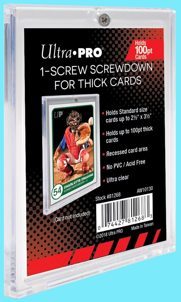 Ultra Pro 100pt 1-SCREW THICK SCREWDOWN RECESSED Trading Sports Card Holder Case