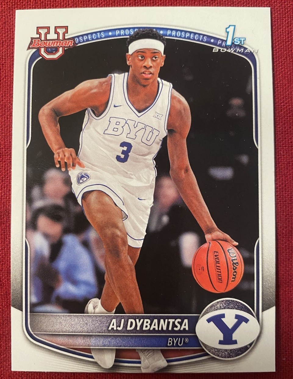 2025-26 Bowman AJ Dybantsa 1st Prospect Rookie BYU NBA Draft BPP-1 w/Top Loader