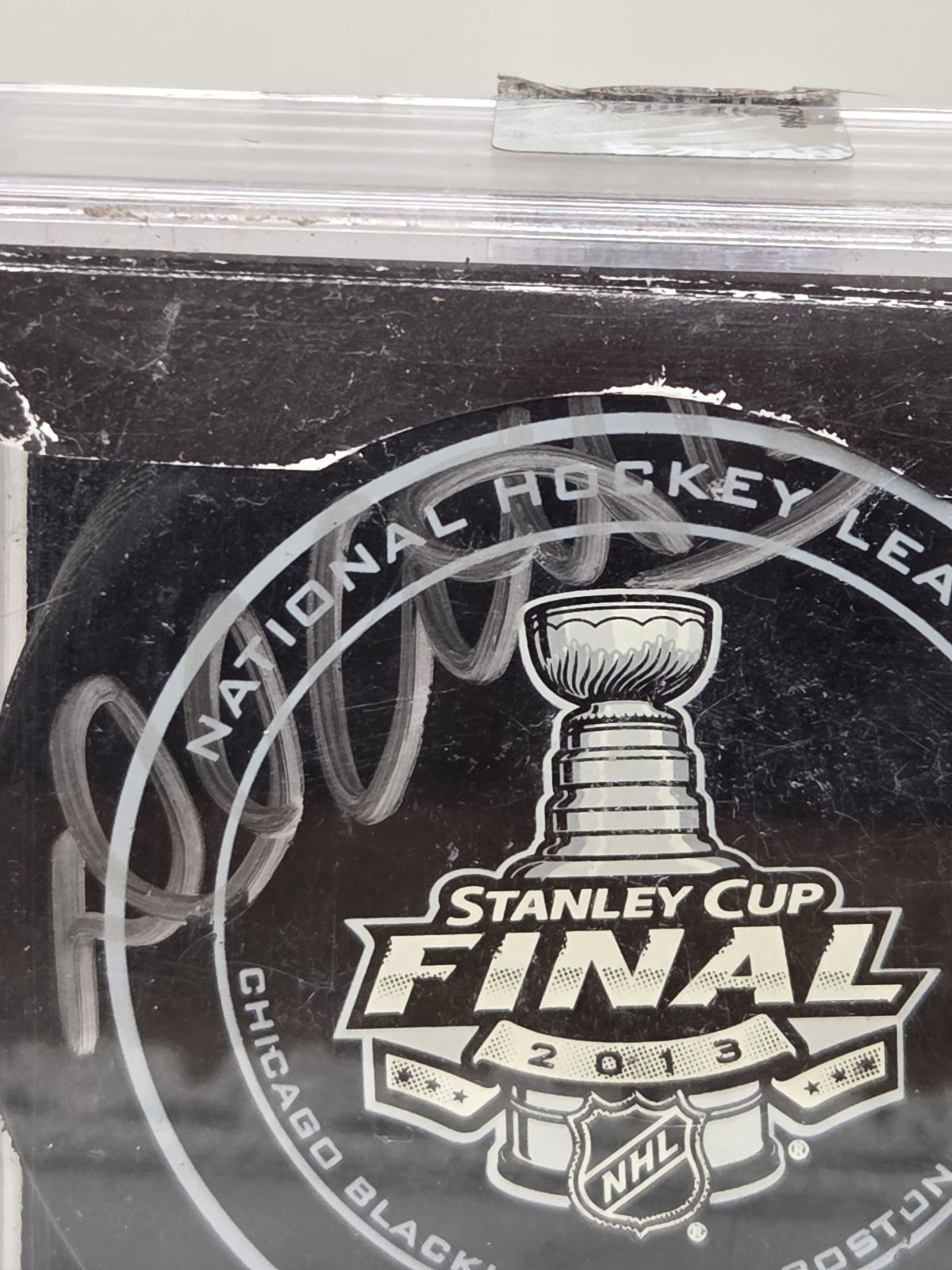 Signed Chicago Blackhawks Hockey Puck – Signature Unknown, No COA