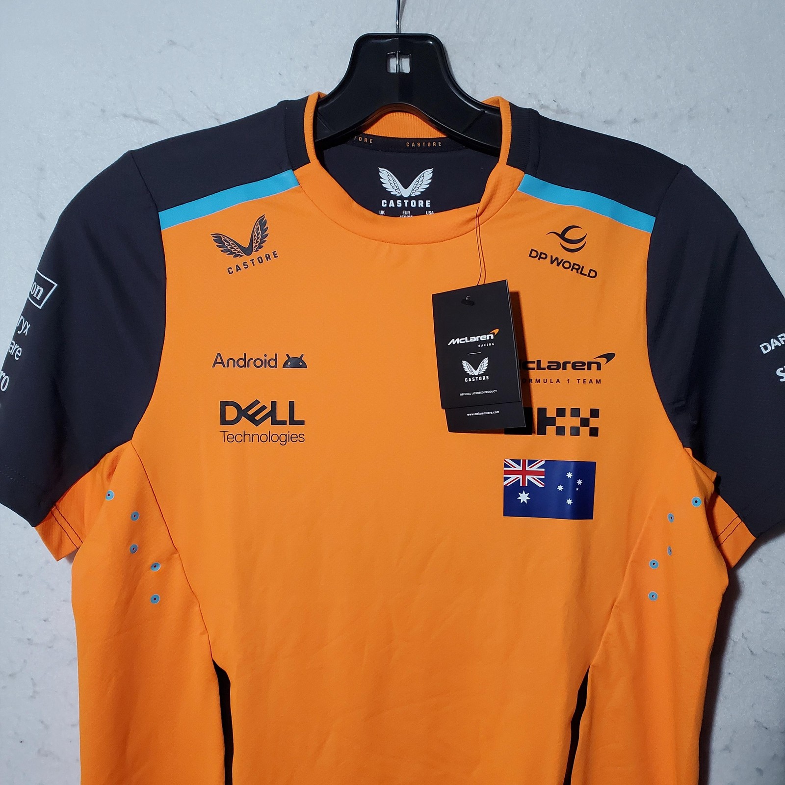 McLaren Formula 1 Team Shirt Youths Large Orange Gray F1 Racing Oscar Piastri 81