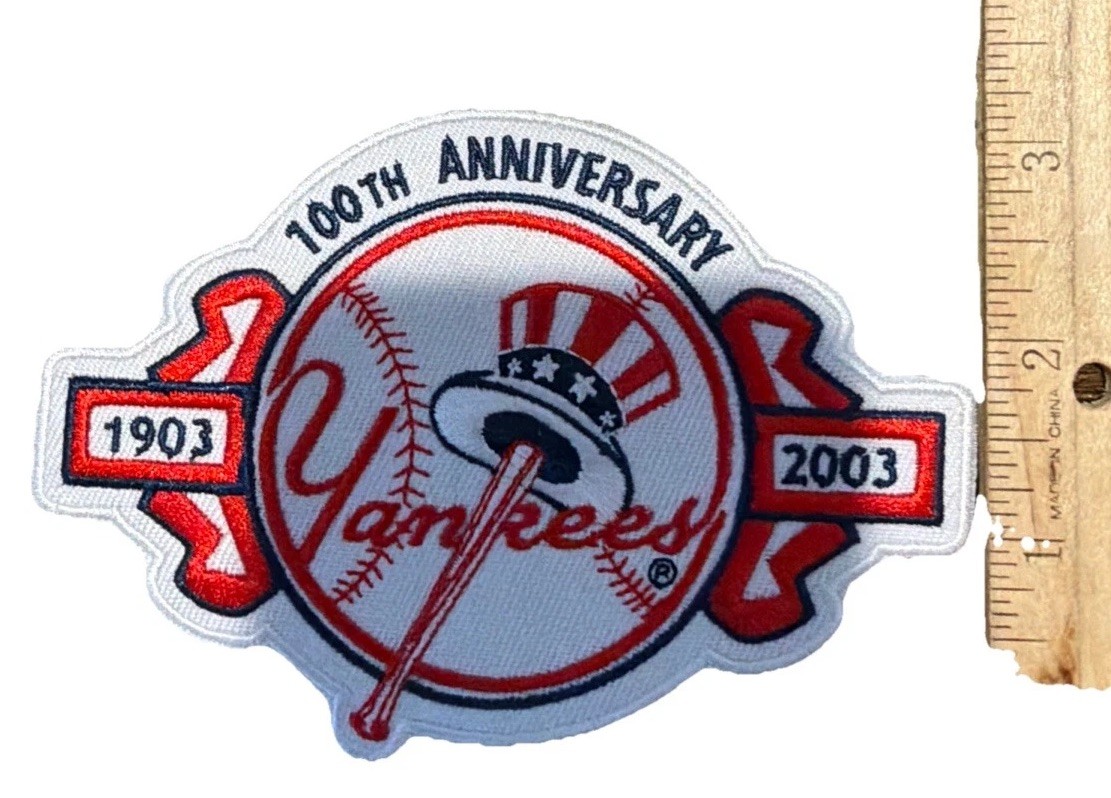 2003 New York Yankees MLB 100th Anniversary Commemorative Sleeve Patch