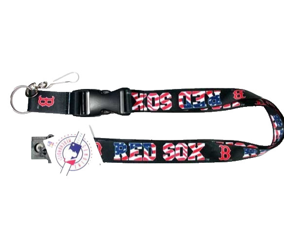 Celebrate USA 250 Years w/Boston Red Sox Lanyard Keychain USA Stars & Stripes