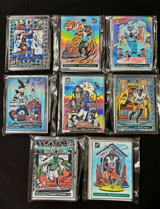 NFL Team Card Lot Pack – Includes 15 Cards & 1 Downtown Decal of selected team