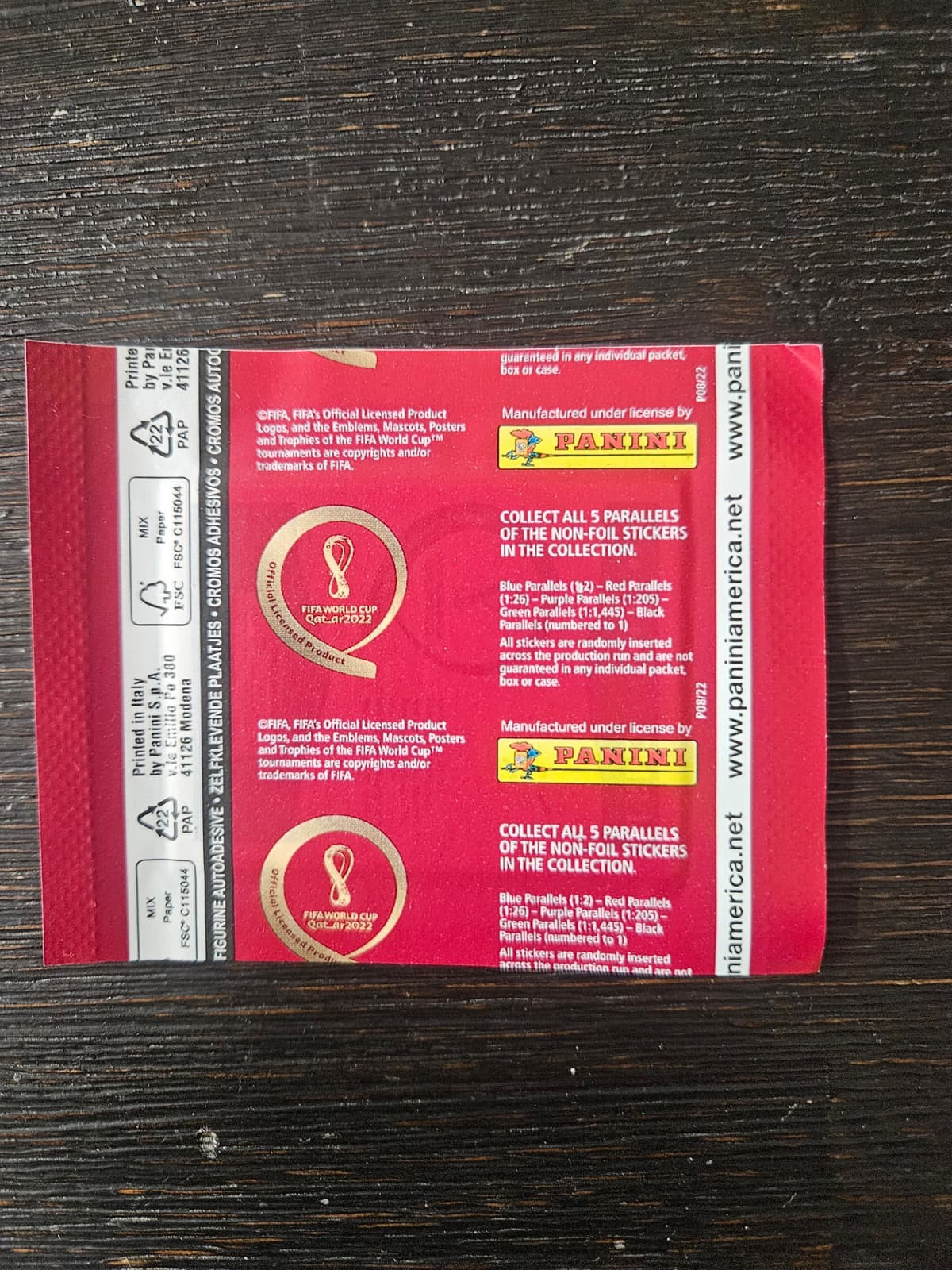 Panini FIFA WORLD CUP QATAR 2022 (Unopend Pack of 5 Stickers)