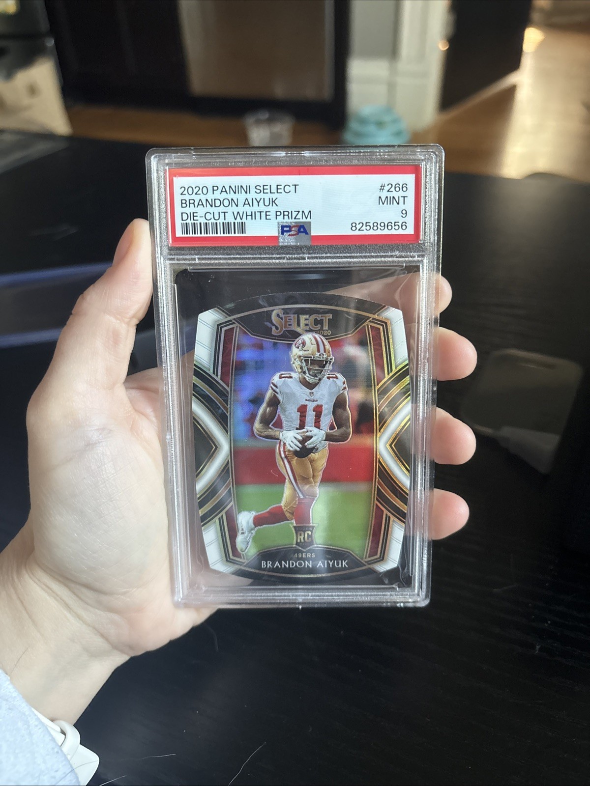 2020 Panini Select – Club Level Brandon Aiyuk White Prizm Die Cut (RC) POP 1