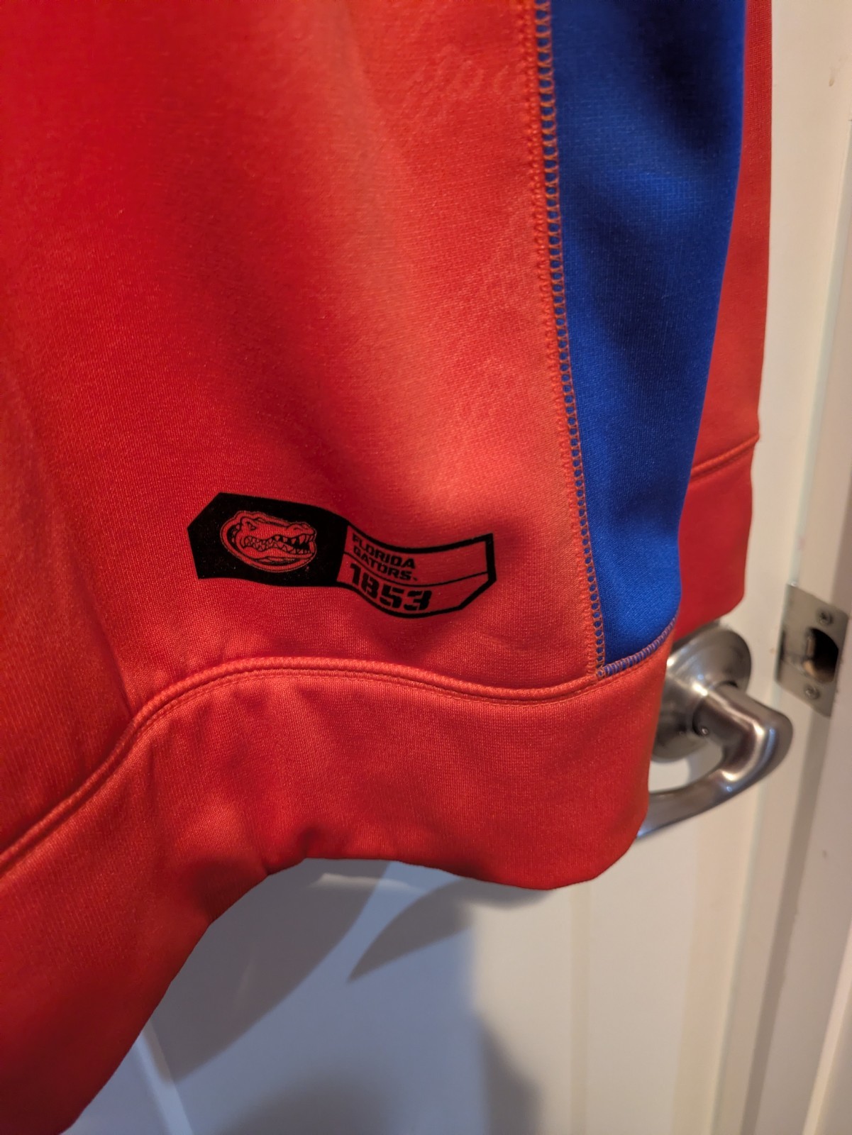 FL Gators Sweatshirt Hoodie Men Large Orange/Blue NCAA Football Nike Therma-FIT
