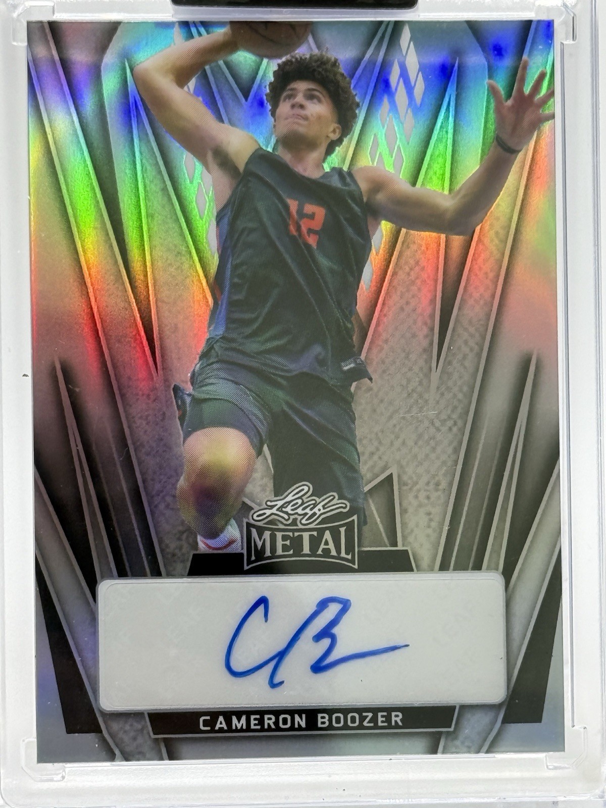 2025 Leaf Metal Prismatic Silver #BA-CB1 CAMERON BOOZER (AUTO #’d / 25) DUKE