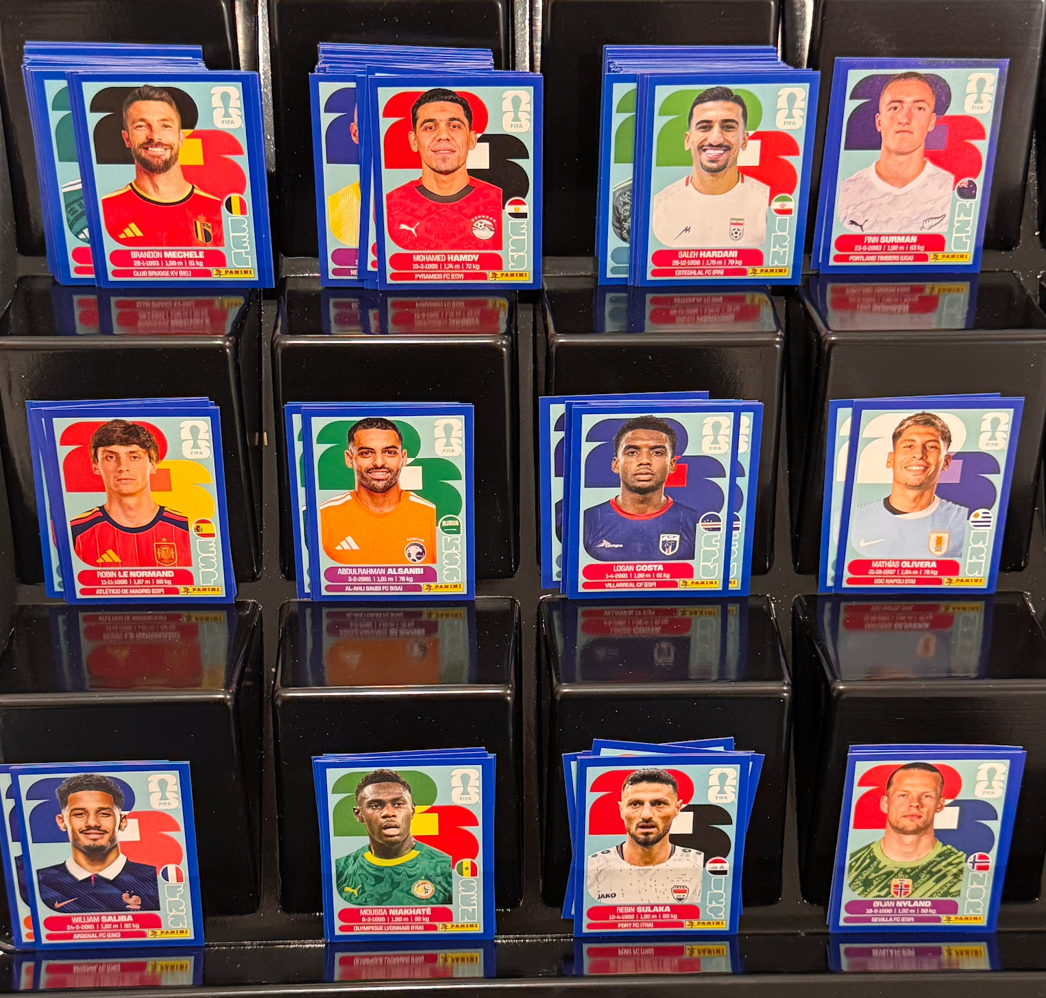 2026 Panini FIFA World Cup Sticker Blue Parallel Complete Lot Group G H I