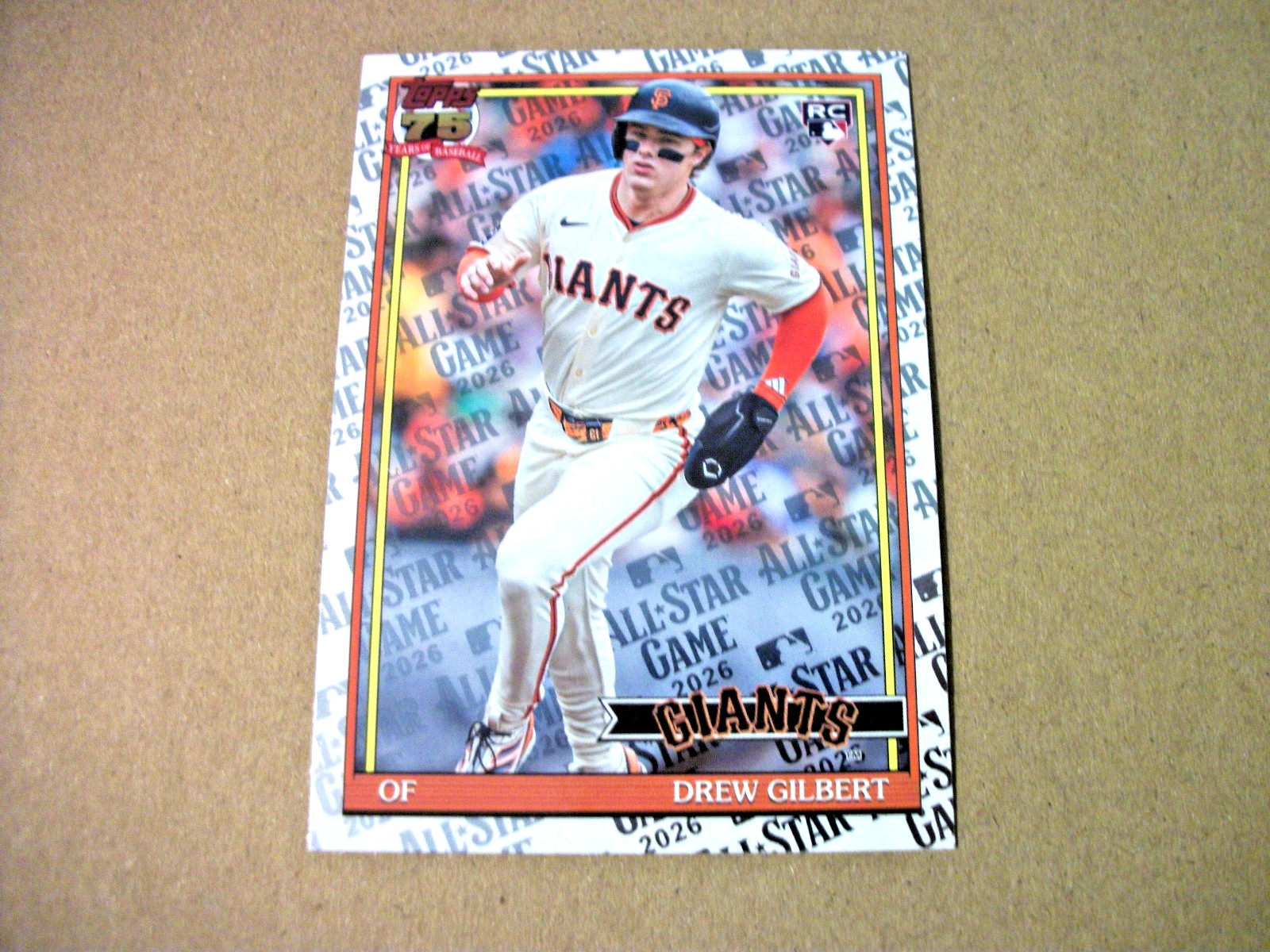 2026 TOPPS SERIES 2 – DREW GILBERT (RC) 1991 THROWBACK ALL-STAR FOIL – GIANTS