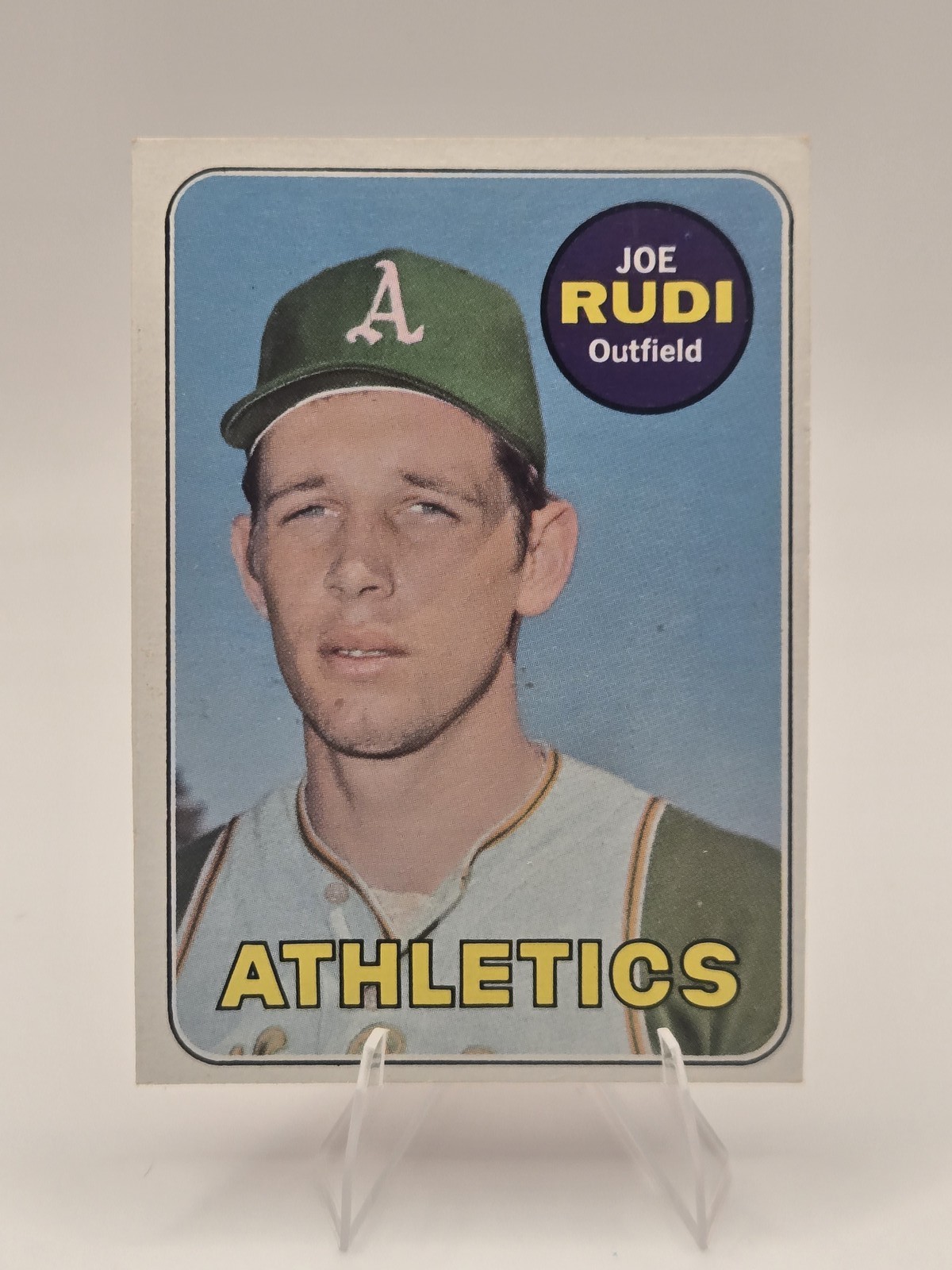 1969 Topps #587 Joe Rudi Rookie Oakland Athletics EX+ *Set Break*