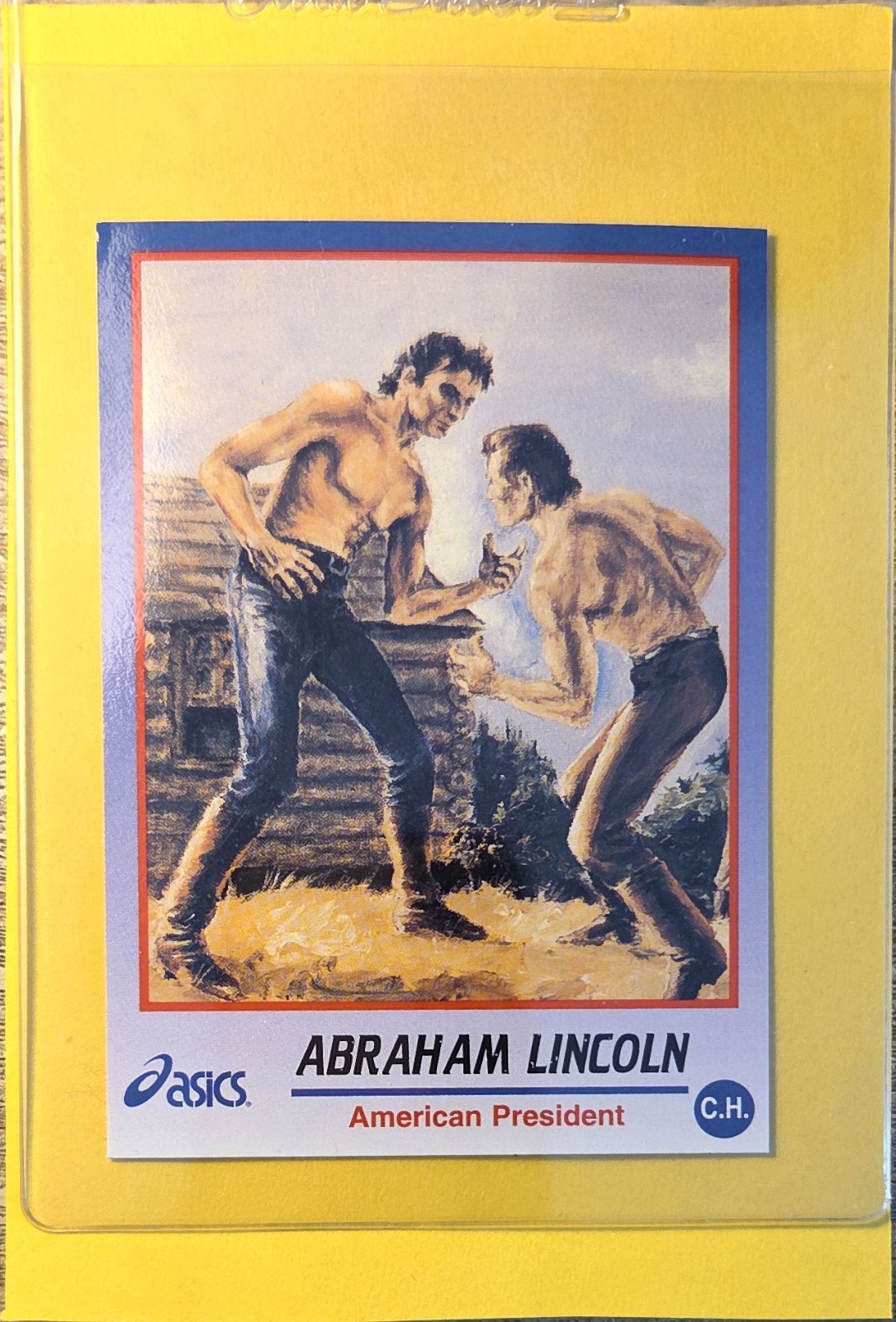 1998 Culture House Heroes of Wrestling Abraham Lincoln Asics ProImage RARE